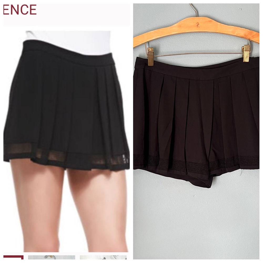 L'agence Mesh-Hem Flutter Shorts Size 6 - image 1